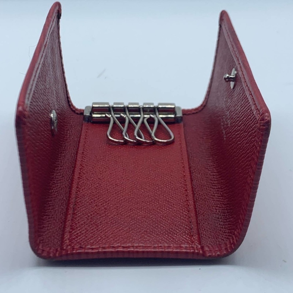 LOUIS VUITTON red leather key holder wallet - Picture 16 of 16